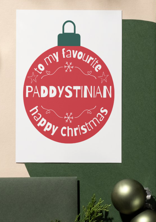 Paddystinian Printable Card in aid of Palestine
