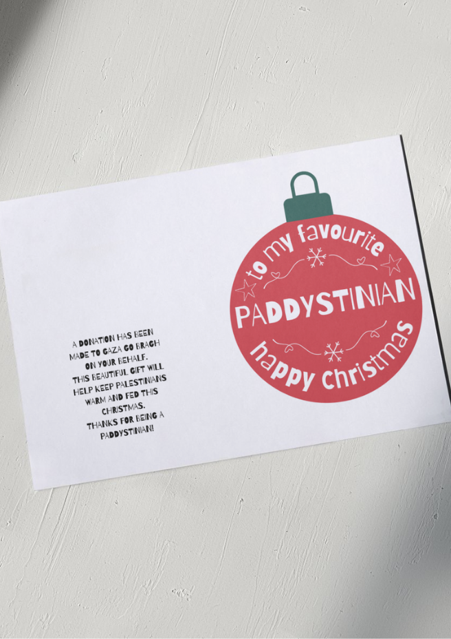 Paddystinian Printable Card in aid of Palestine