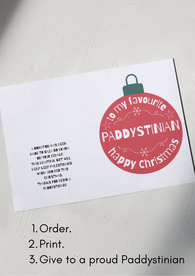Paddystinian Printable Card in aid of Palestine