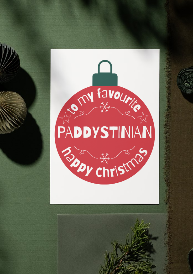 Paddystinian Printable Card in aid of Palestine