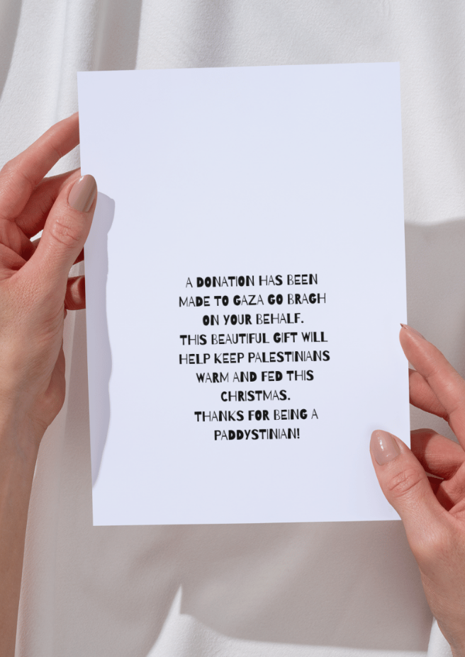 Paddystinian Printable Card in aid of Palestine