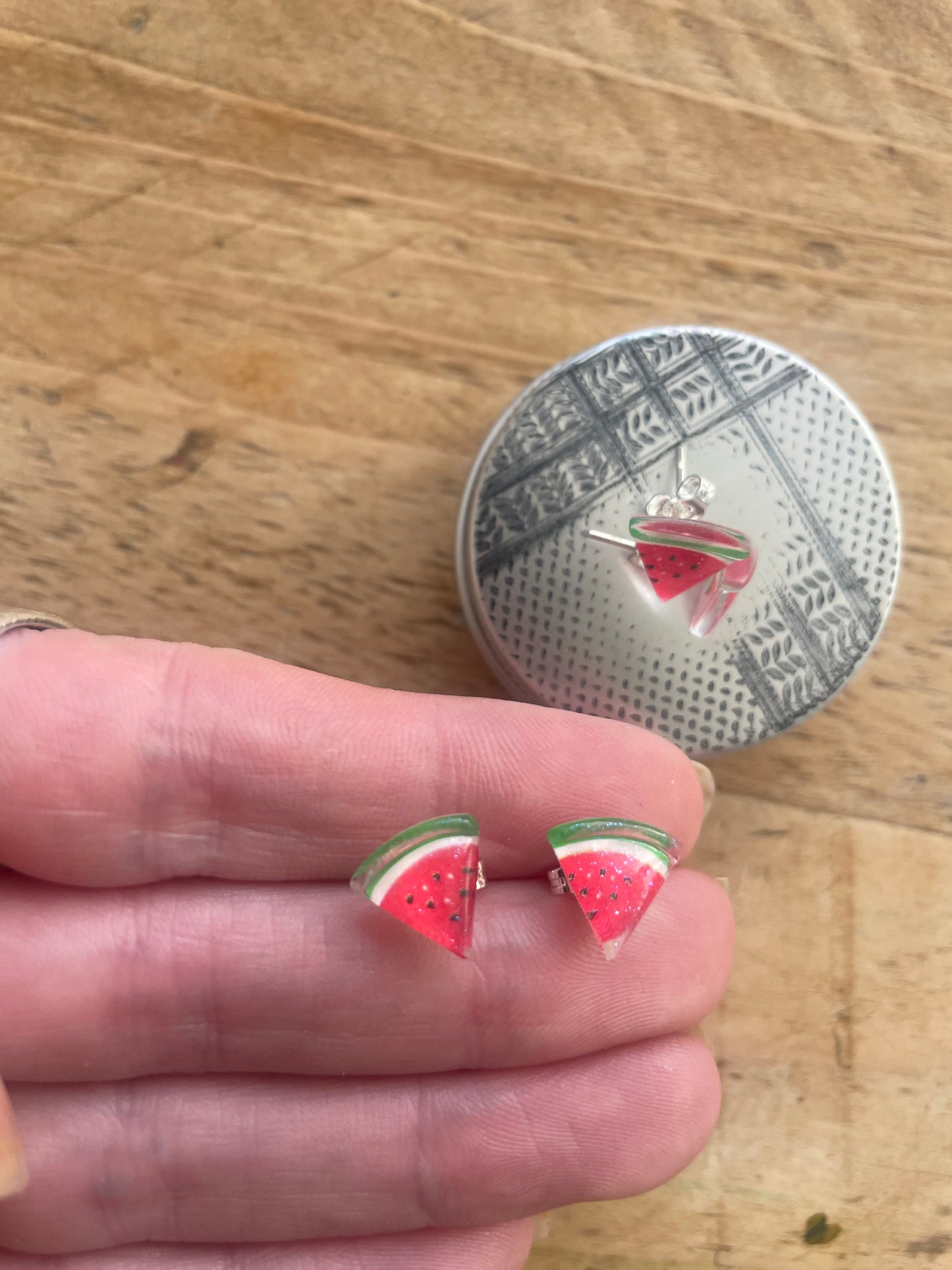 watermelon earrings in aid of Palestine