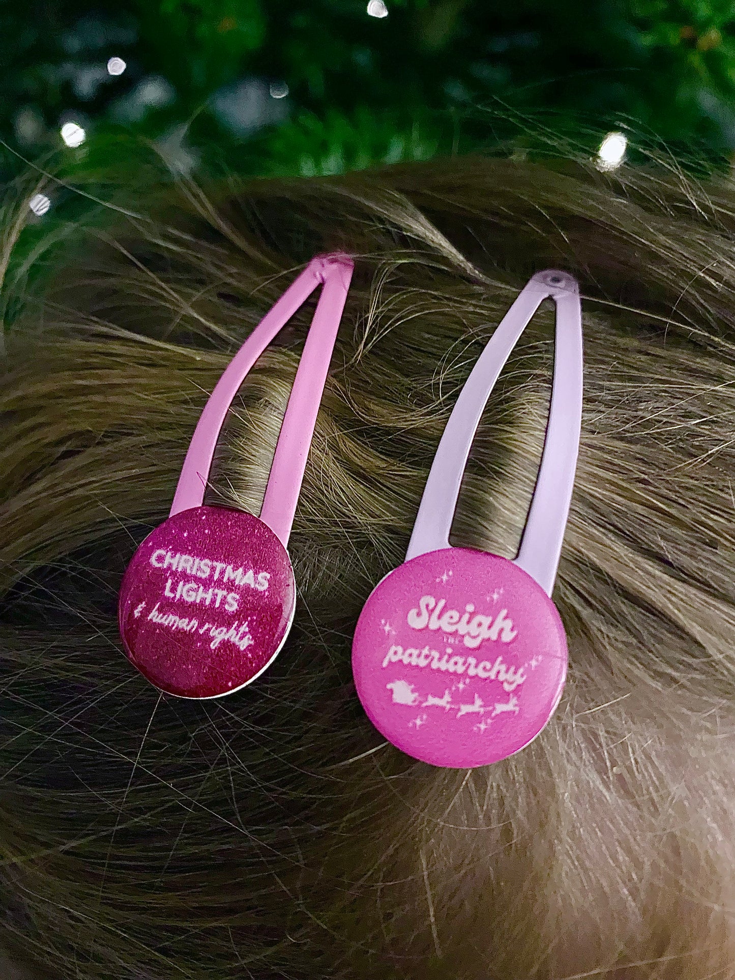 Sleigh the Patriarchy! Duo Hair Clips