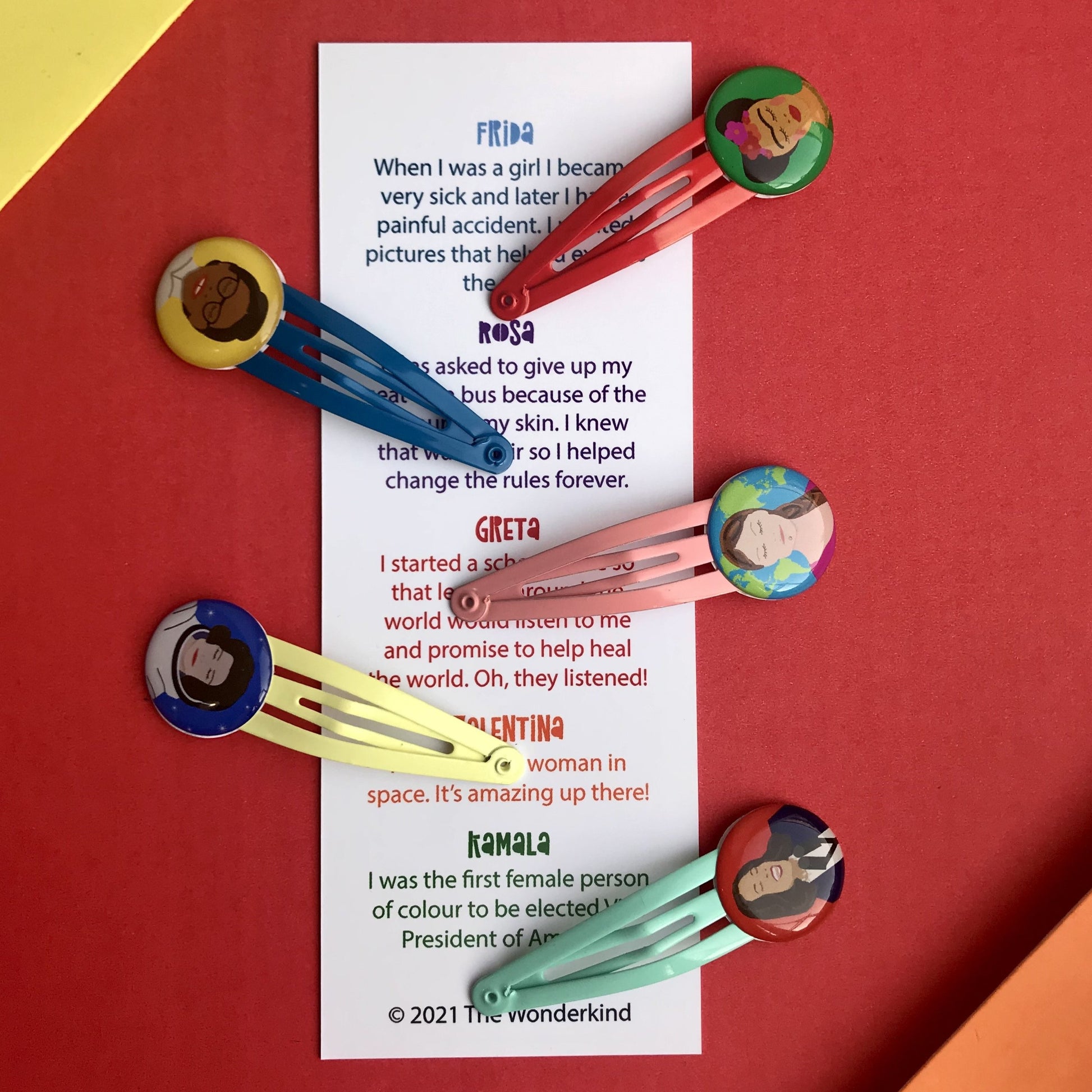 Frida Greta Kamala Rosa hair clips