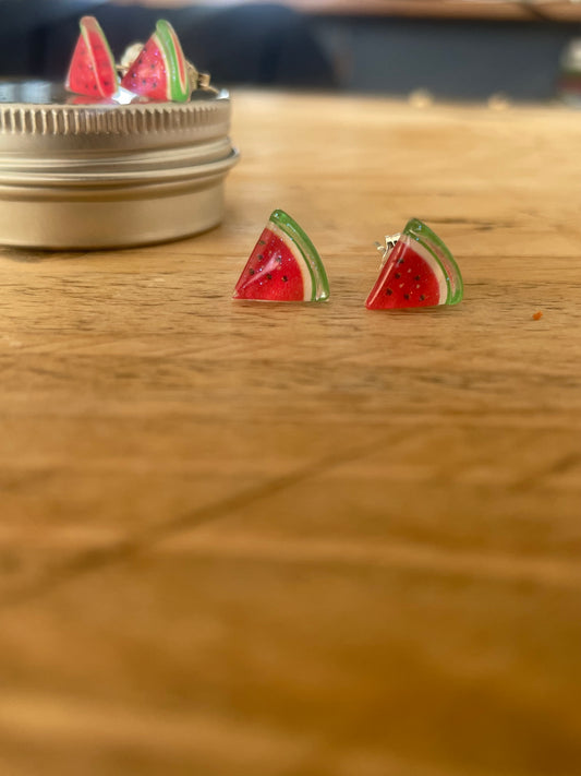 watermelon earrings in aid of Palestine